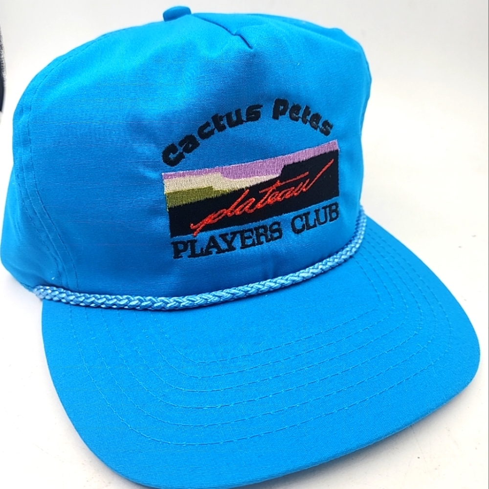 Vintage Cactus Pete’s “Plateau” Players Club Hat Strapback Corded